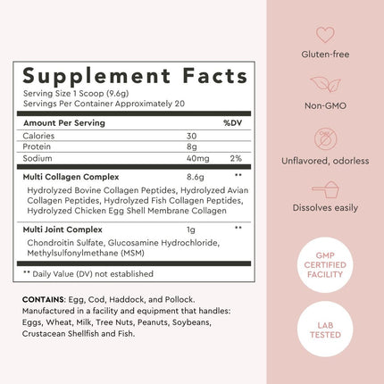 Alaya Multi Collagen Powder – Supports Hair, Skin, Nails & Bone Health | 5 Types Collagen Peptides (20 Servings)