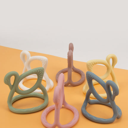 Bloom Bambini Baby Swan Teether in Blue