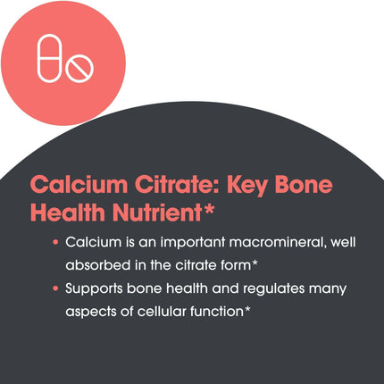 Allergy Research Group Calcium Citrate 150mg - Pure Calcium, Bone Health (180 Count)