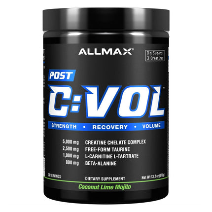 ALLMAX C:VOL Coconut Lime Mojito - Sugar Free Post-Workout Formula (30 Servings)