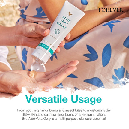Forever Living Aloe Vera Gelly – Pure Aloe Gel, Vegan & Gluten-Free, 4 oz (Pack of 2)