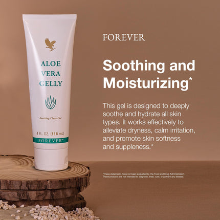 Forever Living Aloe Vera Gelly – Pure Aloe Gel, Vegan & Gluten-Free, 4 oz (Pack of 2)