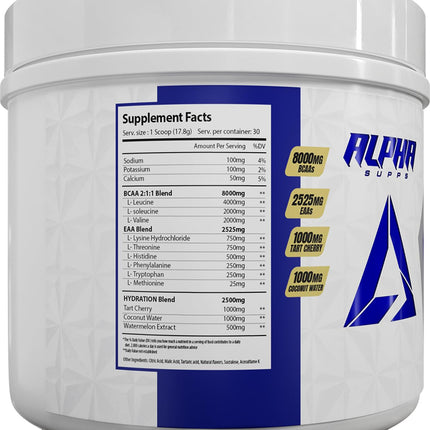 Hydro 9 Aminos EAA + Hydration Powder – Pineapple Mango (30 Servings) | Alpha Supps