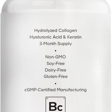 Amen Biotin Collagen Vitamins+ 10,000 mcg Biotin Supplement – 3-Month Supply | Hydrolyzed Collagen, Vitamins C & E