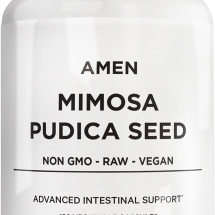Amen Organic Mimosa Pudica Seeds Capsules – 2 Month Supply, Vegan, Non-GMO, 120 Capsules