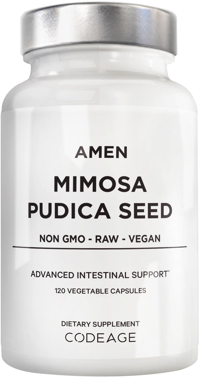 Amen Organic Mimosa Pudica Seeds Capsules – 2 Month Supply, Vegan, Non-GMO, 120 Capsules
