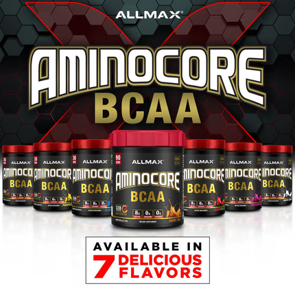 ALLMAX AMINOCORE BCAA Powder – 8,180 mg BCAAs, White Grape, 945 g