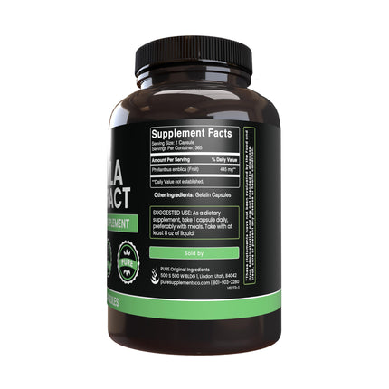 Amla Extract 365 Capsules – Pure Original Ingredients, Lab Verified