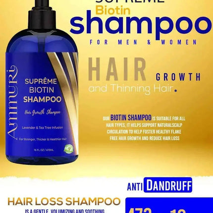 Biotin Haircare Set – Anti-Hair Loss Shampoo & Strengthening Serum for Men & Women | Ammuri