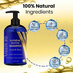 Ammuri Biotin Haircare Set – Anti-Hair Loss Shampoo & Strengthening Hair Serum for Men & Women