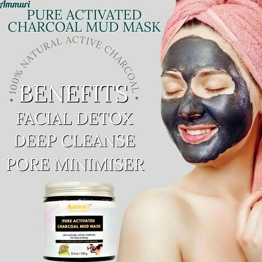 Ammuri Pure Activated Charcoal Mud Mask for Face & Body