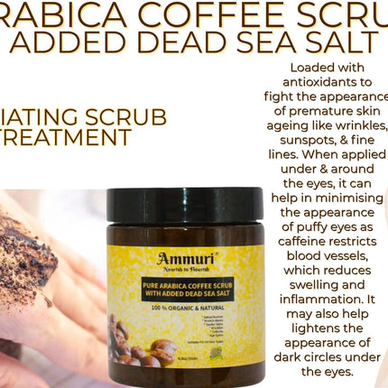 Ammuri Organic Coffee Body Scrub with Dead Sea Salt