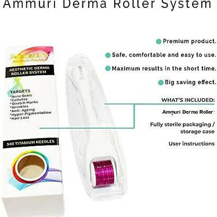 Titanium Derma Roller System for Microneedling & Skin Rejuvenation | Ammuri