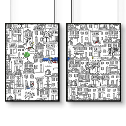 Amsterdam posters | Set of 2 travel wall art