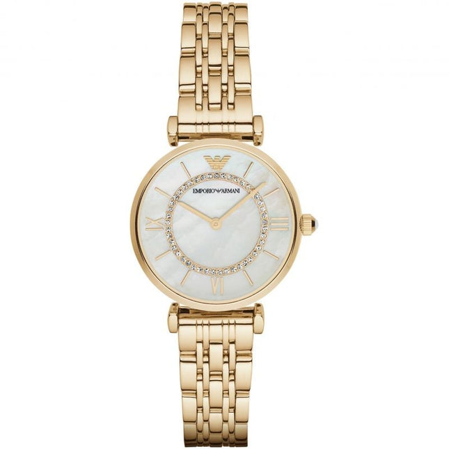Emporio Armani AR1907 Ladies Mother of Pearl Gold Watch