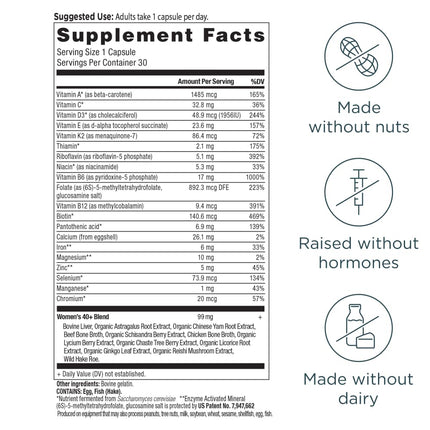 Ancient Nutrition Ancient Multi Women 40+ Multivitamin | Bone Health & Immunity