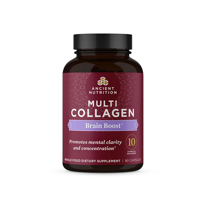 Ancient Nutrition Collagen Brain Boost Capsules – Joint Comfort, Skin & Nails, 90 Count