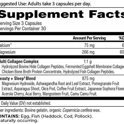 Ancient Nutrition Collagen Pills for Hair, Skin & Nails — Beauty + Sleep Formula (90 Count)
