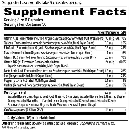 Ancient Nutrition Organ Supplements – Grass-Fed & Wild Organ Complex, 180 Count