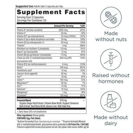Ancient Nutrition Prenatal Vitamins – Multivitamin for Women with Folate, Iron, B12, Magnesium, Vitamin C – 90 Count