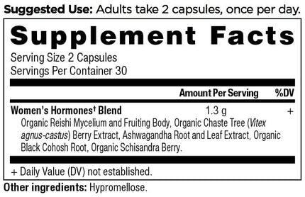 Ancient Nutrition Women's Hormones Capsules – Stress Support & Hormone Balance