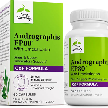 Andrographis EP80 with Umckaloabo – Sinus & Respiratory Support (60 Veg Capsules)