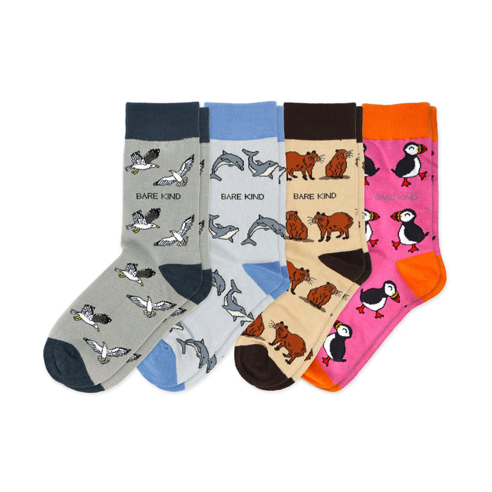 Animal Antics 4 Pack Bamboo Sock Set
