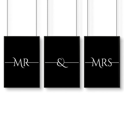 Anniversary wedding gifts | set of 3 wall art prints
