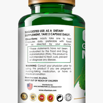 Graviola Soursop Green Superfood for Antioxidant Support (120 Capsules Pack of 2)