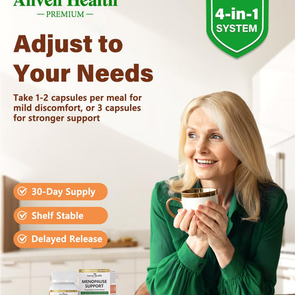 Anven Health Menopause Supplements – Probiotics, D3 & B6 | 270 Veggie Caps