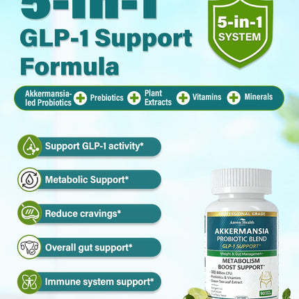 Anven Health GLP-1 Probiotic + Prebiotic, 100B CFU – 180 Capsules