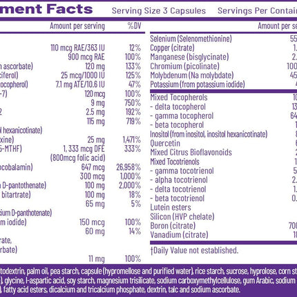 AOR Multi Basics 3: Essential Multivitamin & Mineral Supplement (USA Label)