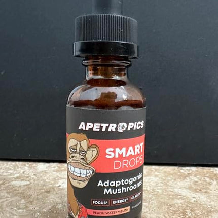 Apetropics Smart Drops: Adaptogenic Mushroom Tincture - Peach Watermelon, 30 Servings