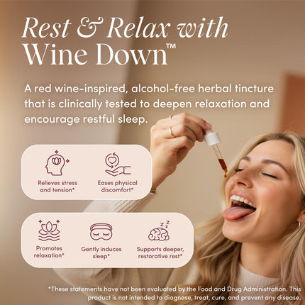 Apothékary Wine Down - Alcohol-Free Sleep Support Drops | 1 oz, 30 Servings