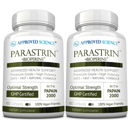 Approved Science Parastrin - 120 Capsules | Cleanse & Gut Health | Vegan