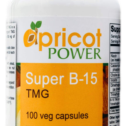 Apricot Power Super B-15 Pangamic Acid – Non-Toxic B-15, 100 Veg Caps