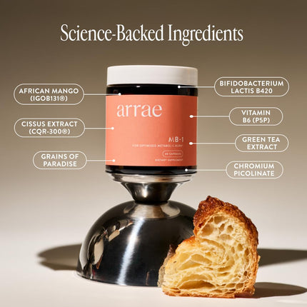 Arrae MB-1: Natural Appetite Control, Energy Support & Metabolic Wellness – 60 Capsules
