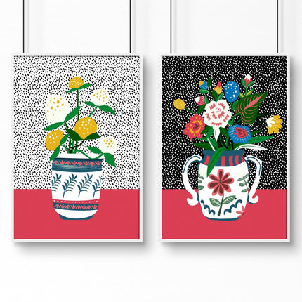 Art for kitchens | set of 2 Succulent wall art prints