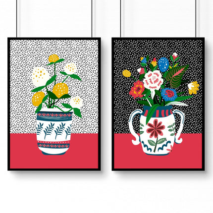 Art for kitchens | set of 2 Succulent wall art prints