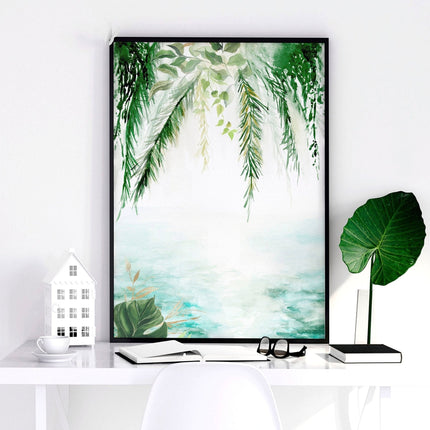 Art for office walls | set of 3 Tropical wall art prints