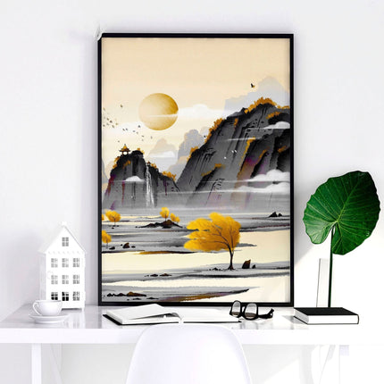 Art prints Japanese for bedroom | set of 3 wall art prints