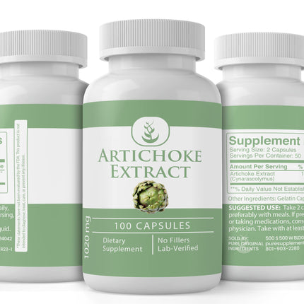 PURE ORIGINAL INGREDIENTS Artichoke Extract (100 Capsules) Pack of 2 | No Additives or Fillers | Lab Verified