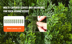 VEVOR Artificial Cedar Topiary Tree Evergreen Fake Pine Cypress Trees Plant Artificial Greenery Set for Home Decor IndoorOutdoor