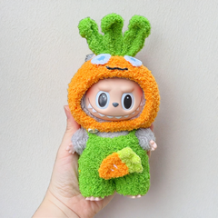 Labubu Carrot Bunny Costume Set - Playful and Adorable (17cm)