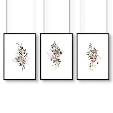 Artwork for kitchens | set of 3 Boho Chic wall art prints
