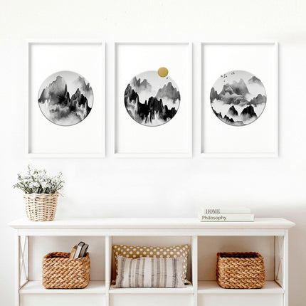 Art wall for living room | set of 3 wall art prints