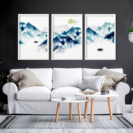Oriental wall art | set of 3 wall art prints