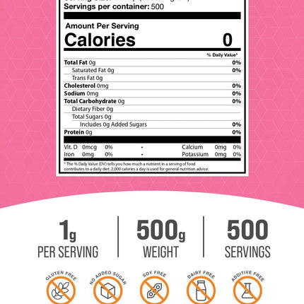 BulkSupplements.com Aspartame Powder - Sugar Substitute, Gluten Free, 500g, 1g Serving