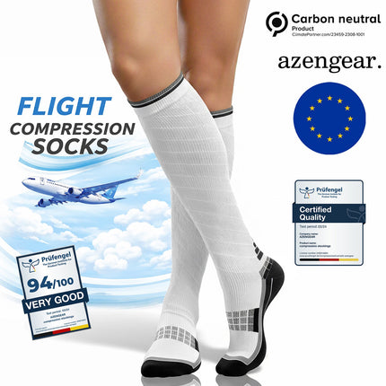 Compression Socks for Women & Men (20-30 mmHg), Knee-High Flight Socks