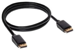 Maplin Lockable 4K Ultra HD DisplayPort Cable - Black, 1m